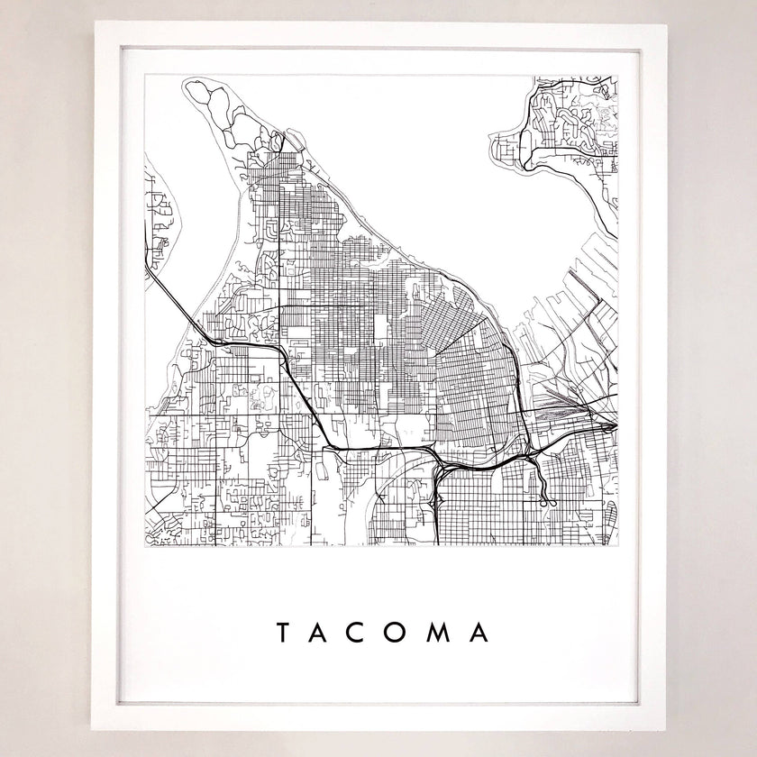 Tacoma Washington City Lines ART PRINT