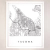 Tacoma Washington City Lines ART PRINT