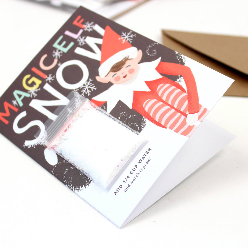 Snow Card - Magic Elf Instant Snow Holiday Card