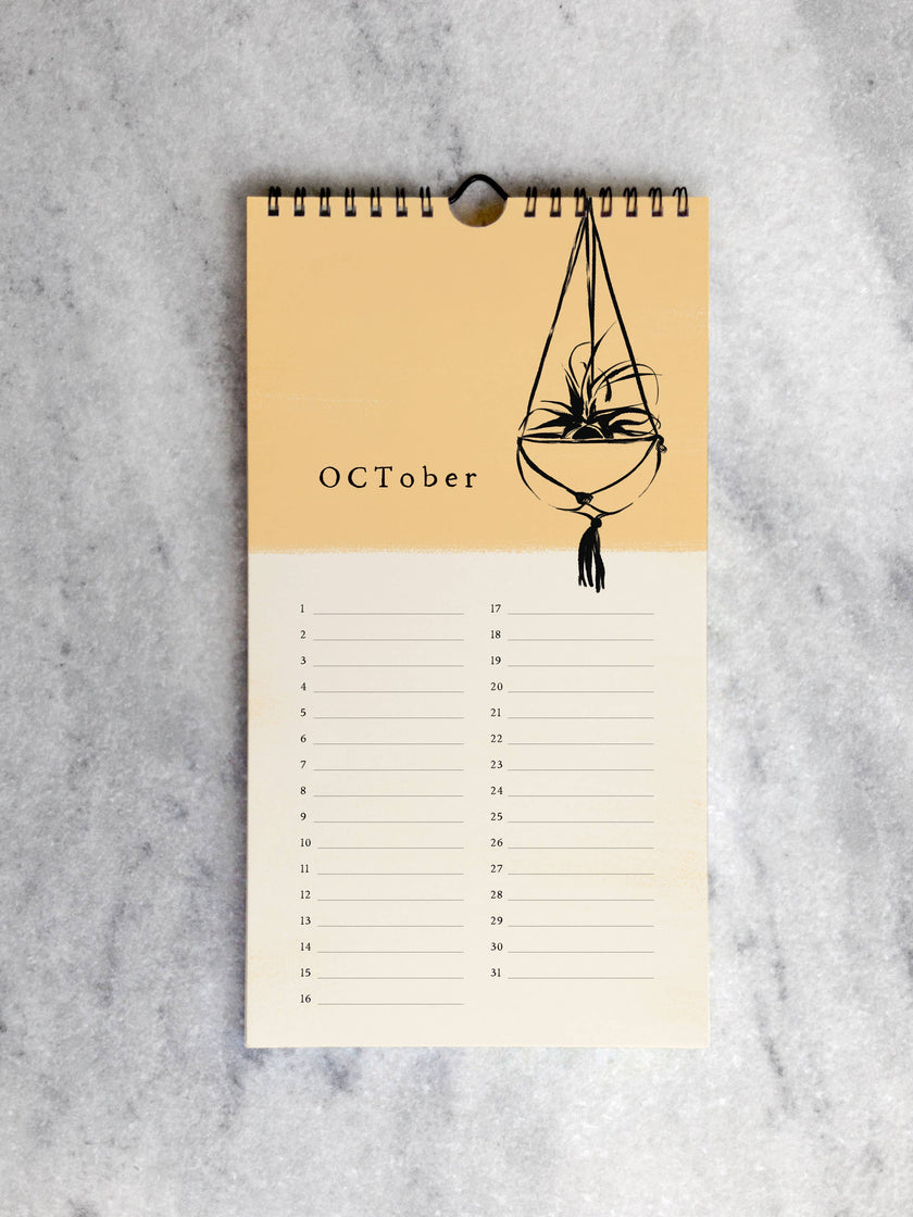 House Plants Celebration Calendar