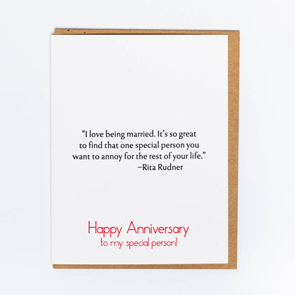 Rudner Anniversary Greeting Card