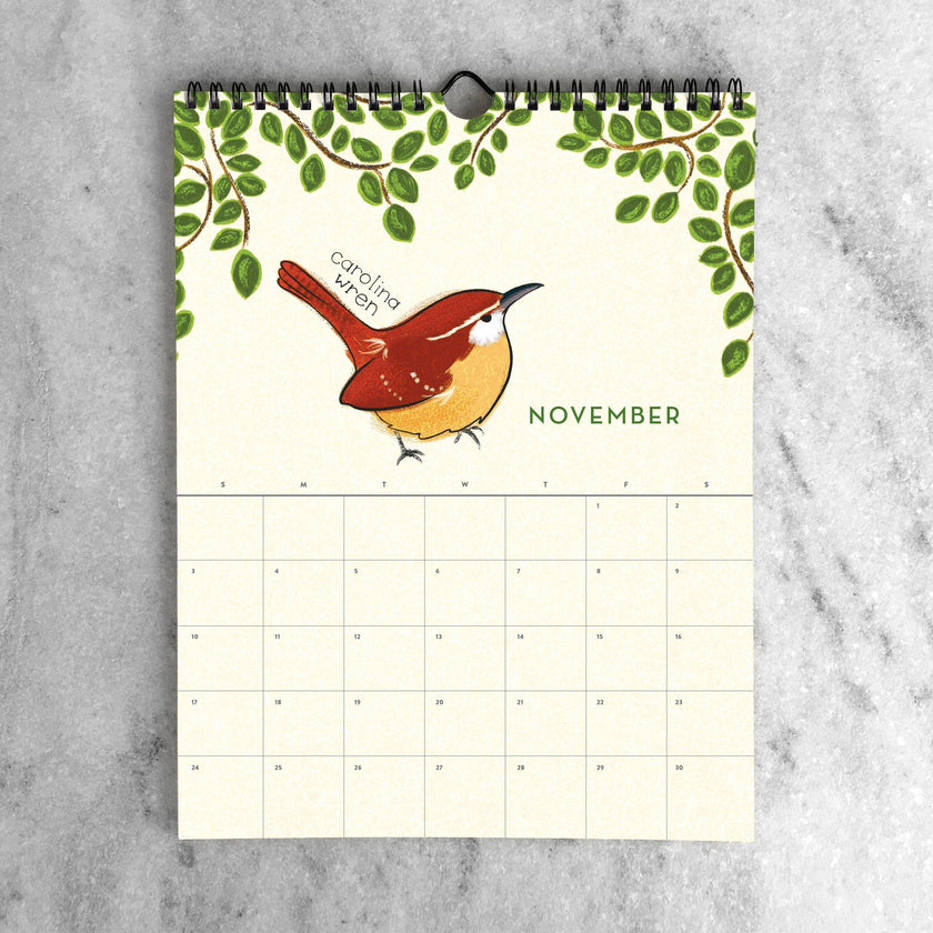 2025 Wall Calendar - Birds