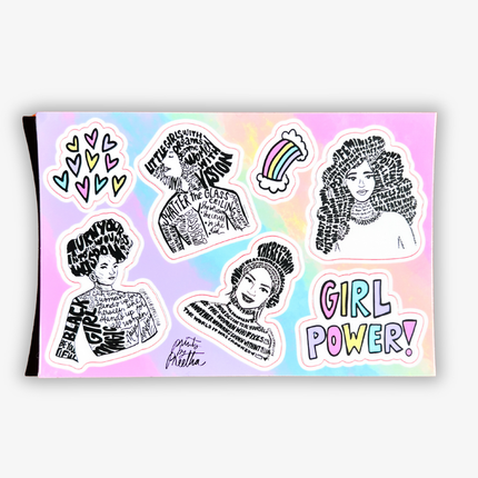 Girl Power Feminist Sticker Sheet