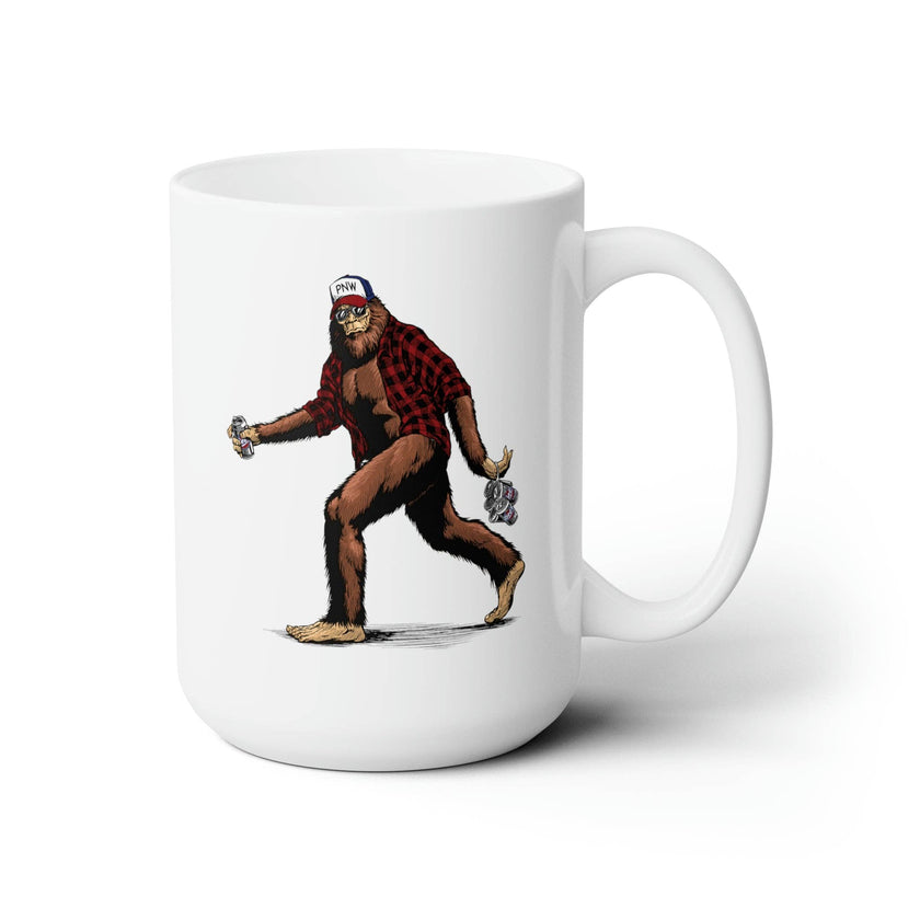 PNW Sasquatch Bigfoot 15 oz Ceramic Mug