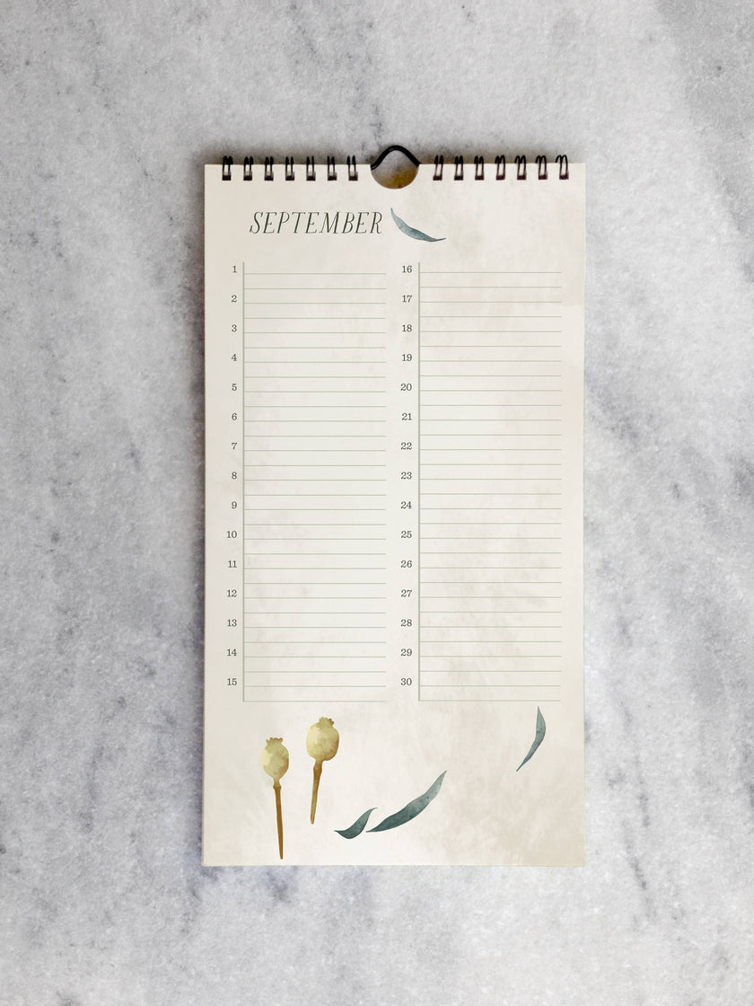 Field Flowers Celebration Calendar