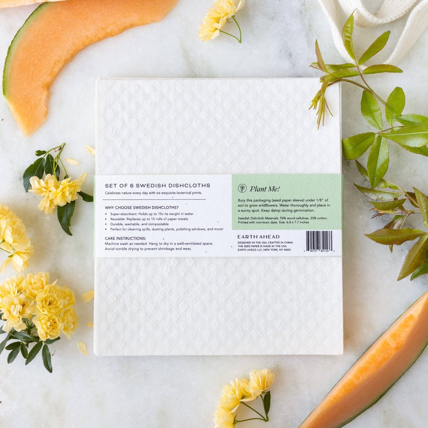 Floral Swedish Dishcloths 6 Pack