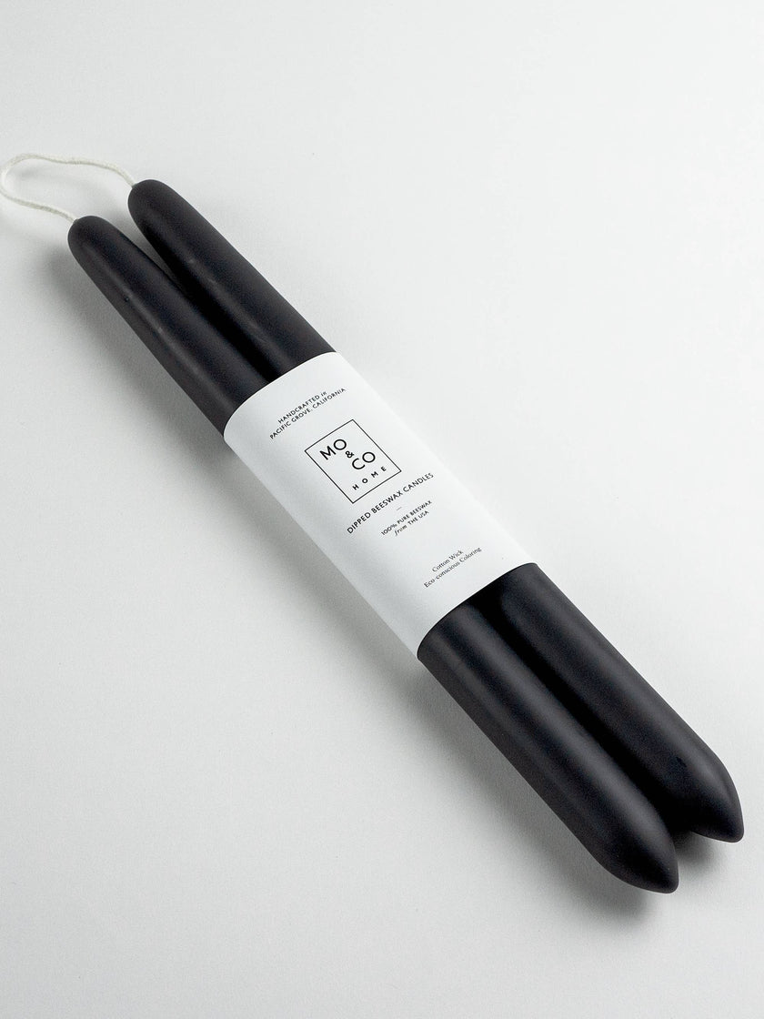 Charcoal Beeswax Dipped Candles 10