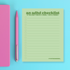An ADHD Checklist Notepad