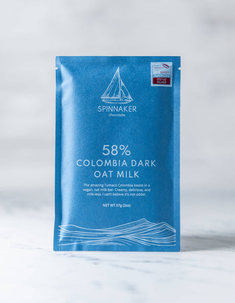 58% Colombia Dark Oat Milk Chocolate Bar