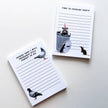 Forgetful Pigeon Illustration Silly Joke Notepad