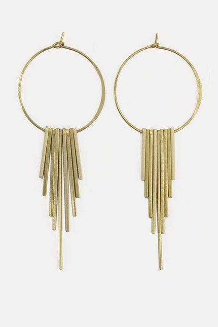 Fringe Hoops Earrings