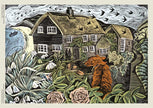 Adult Jigsaw Puzzle Angela Harding: Rose Cottage by