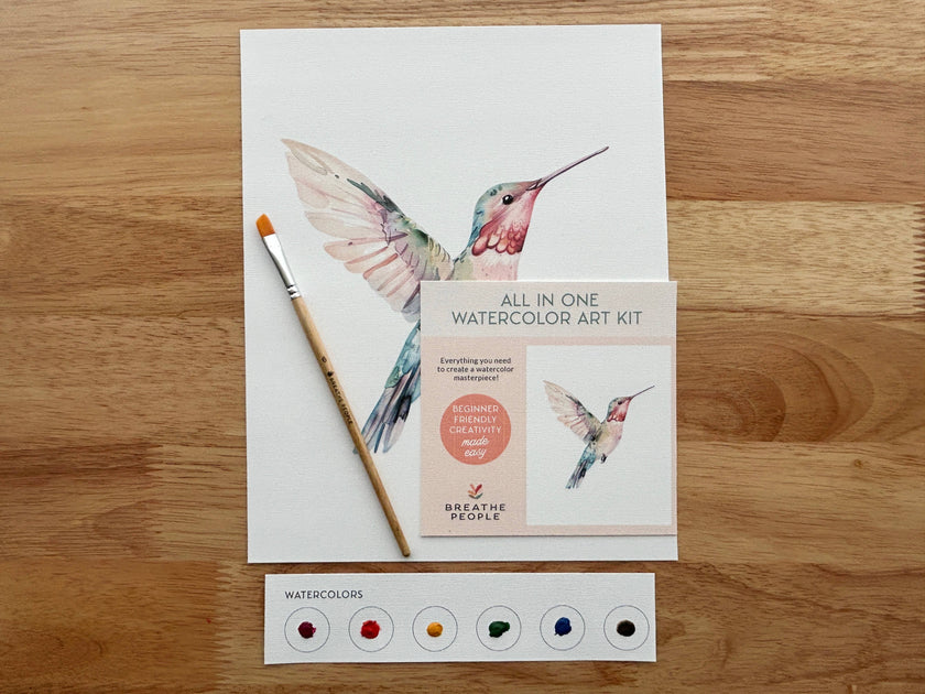 All-In-One Beginner Watercolor Kit - Hummingbird