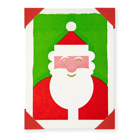 Winking Santa Notelet Card (5-Pack)