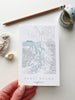 Puget Sound Washington Map - Standard Postcard