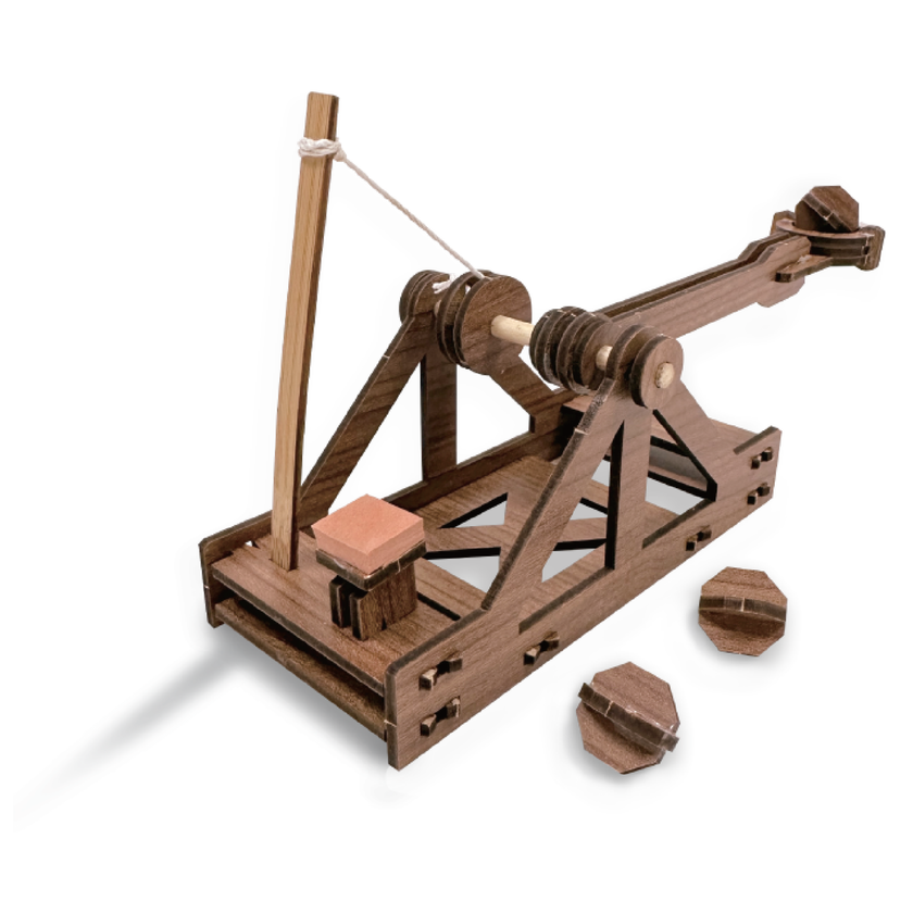 Mini Catapult : Wooden Engineering Model Building Kit