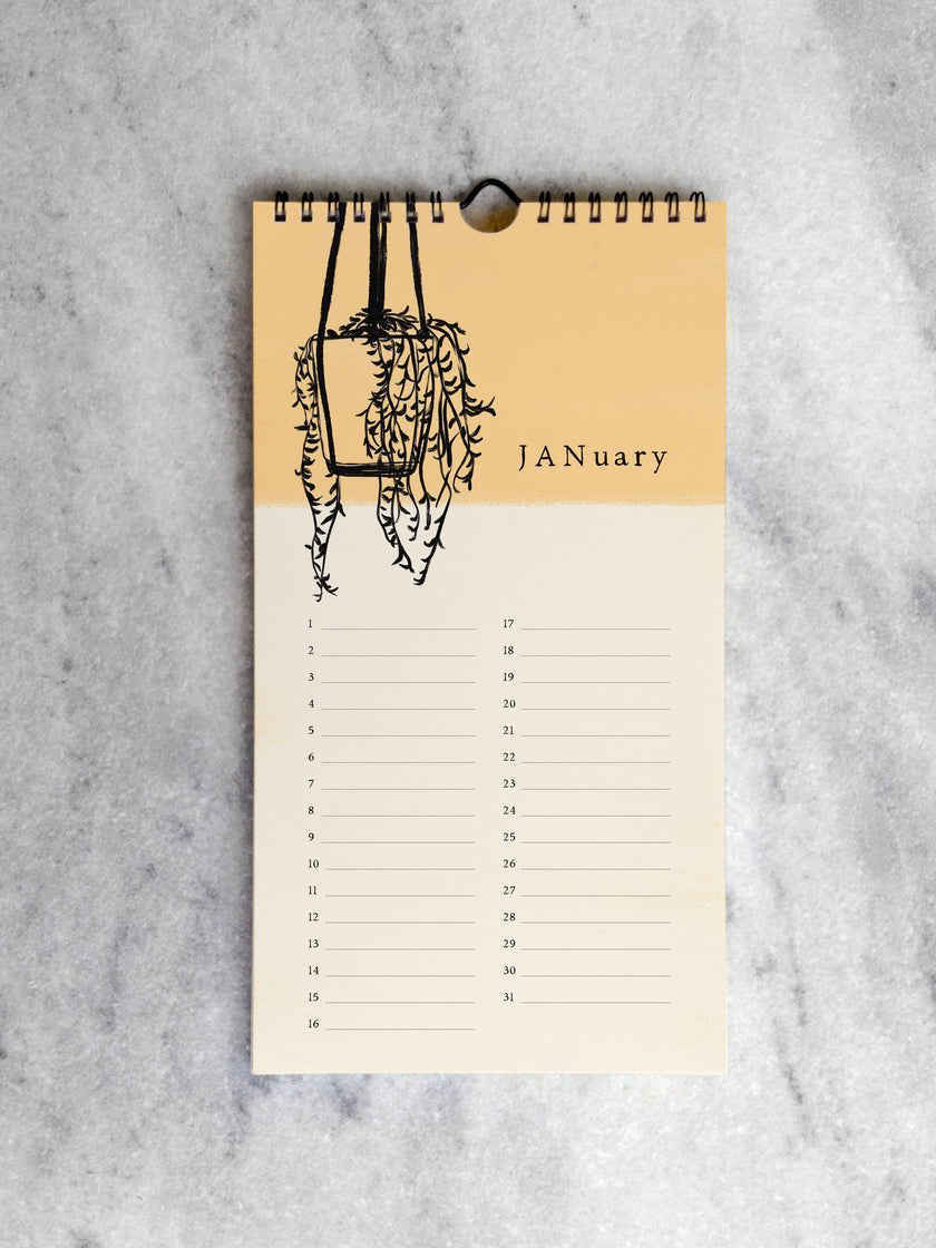 House Plants Celebration Calendar