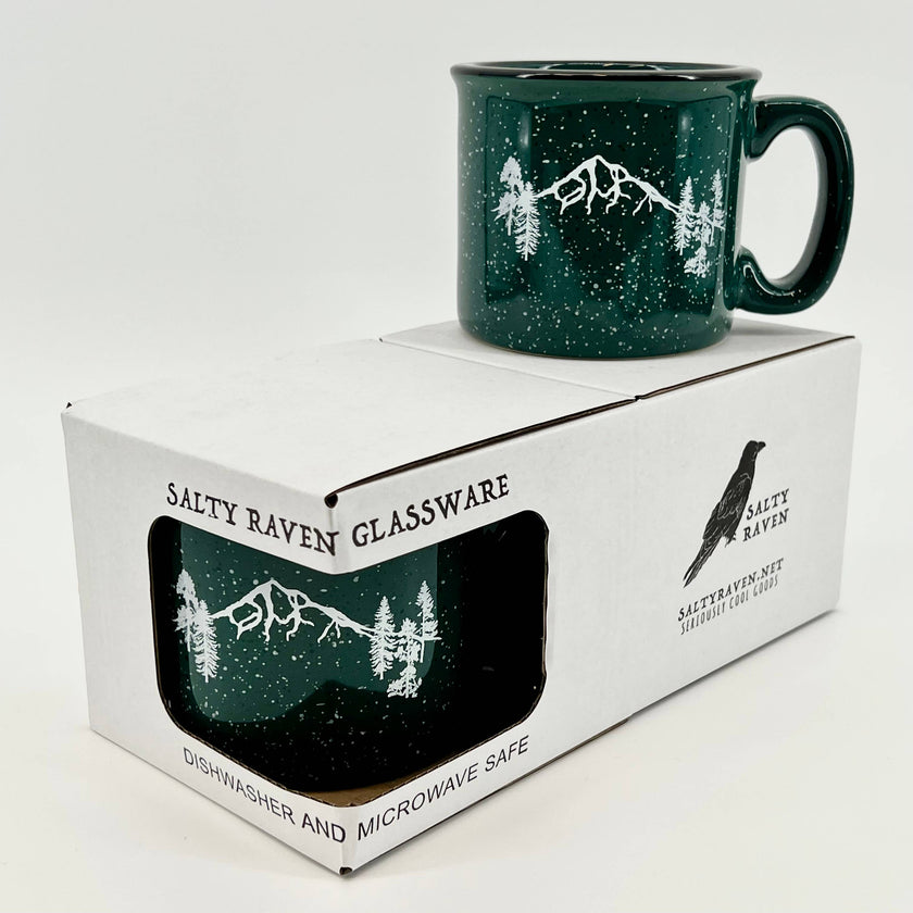 Mountain Forest Campfire Mug