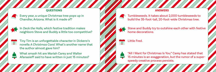 Why Does Santa Wear Red? Christmas Trivia Game by Adams Media