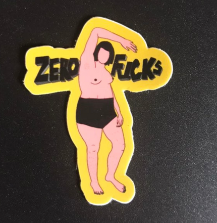 Zero Fucks Armpit Sticker