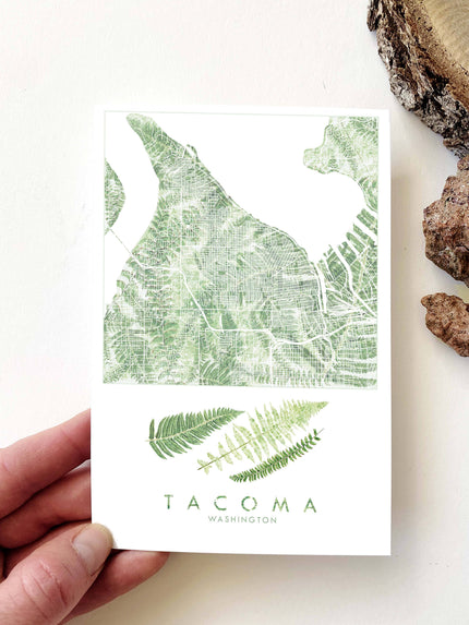 Tacoma Washington Ferns Postcard