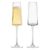 Set of 2 Empire Clear Champagne Flutes