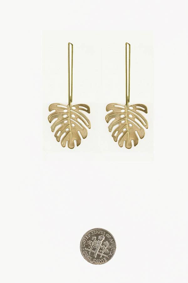 Little Monstera Earrings
