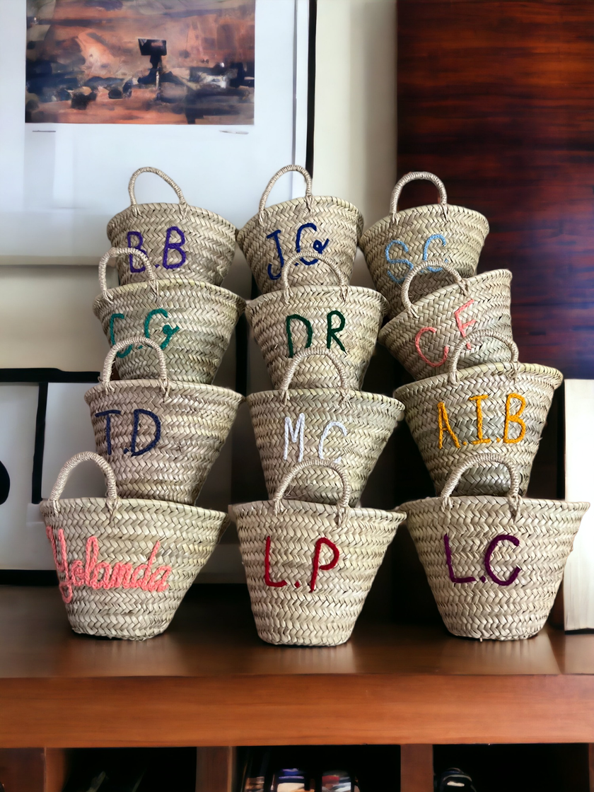 French straw shopping tote