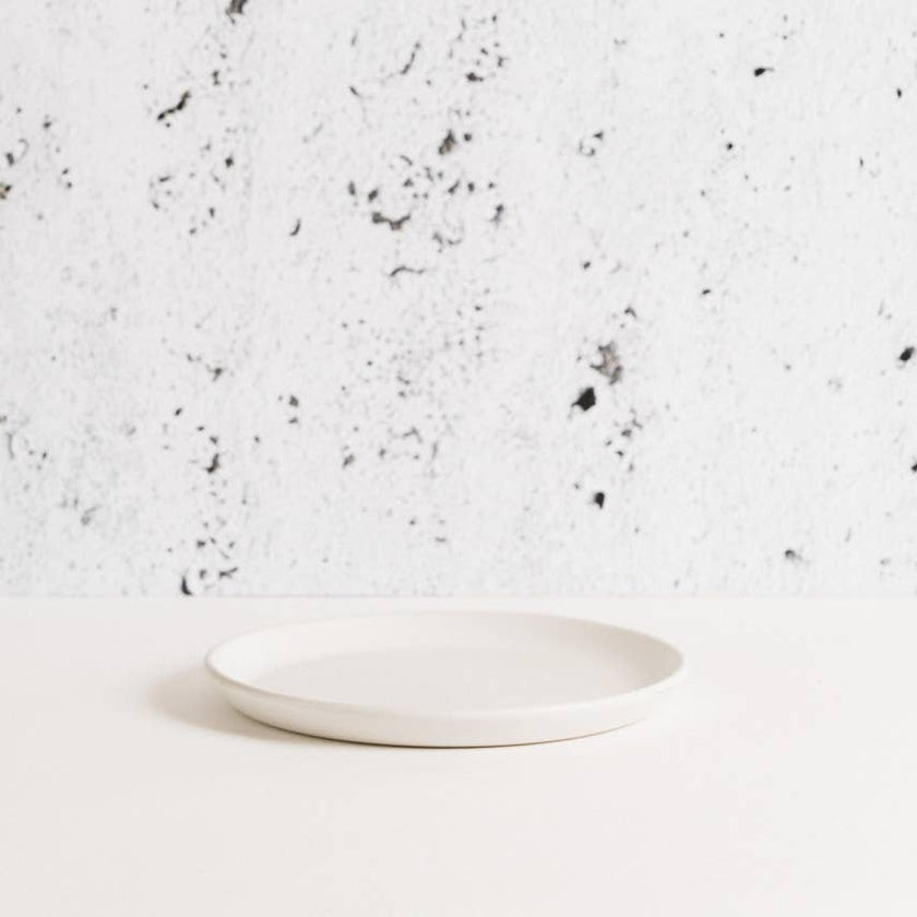 Stoneware Flat Dessert Plate