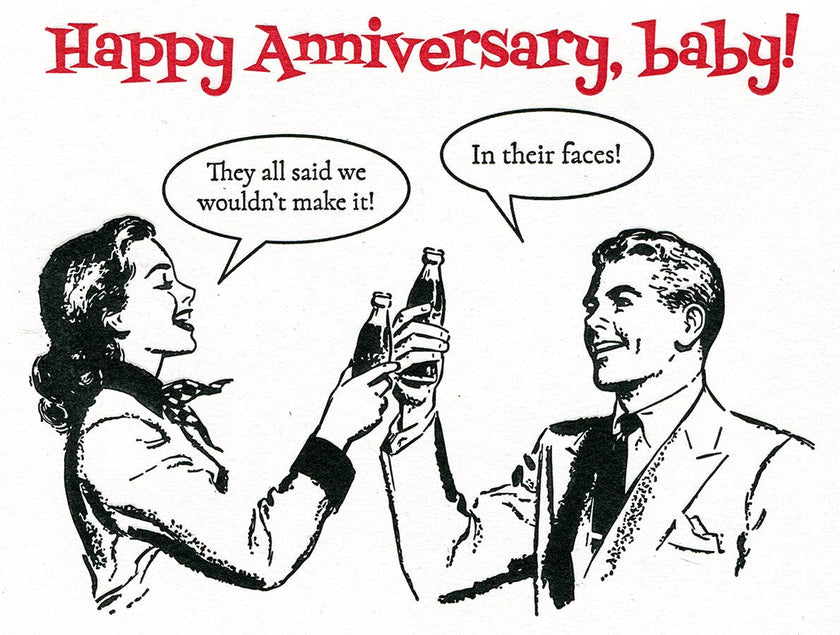 Faces Anniversary Greeting Card