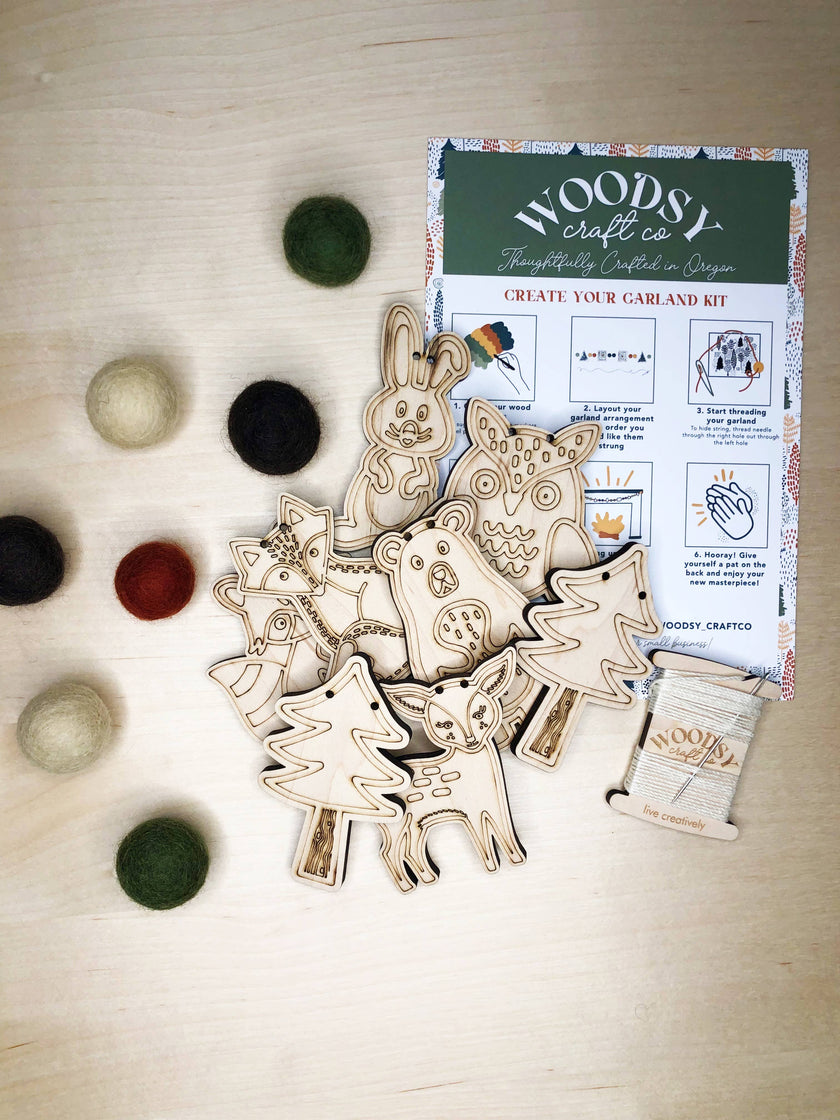 DIY Craft Kit - Woodland Garland