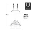 Pacific Northwest Mountain Themed Crystal Liquor Decanter