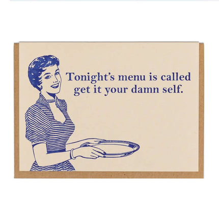 Tonight's Menu Greeting Card
