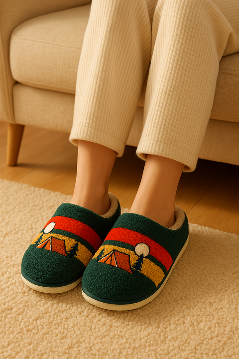 Campfire Nights Cozy Slippers
