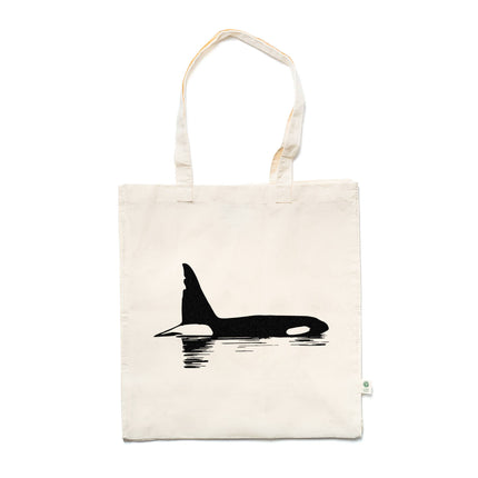 Chainsaw the Orca Printed Organic Cotton Tote Bag