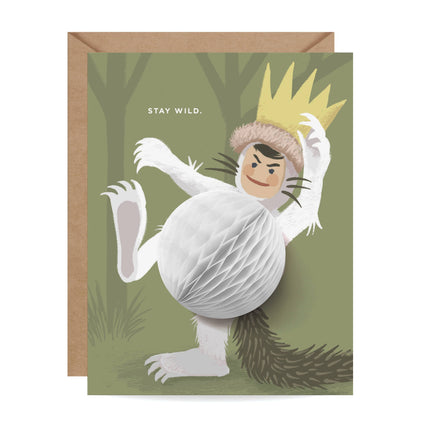 Pop-up Stay Wild Birthday Card