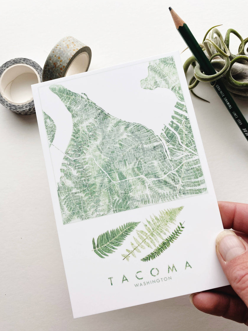 Tacoma Washington Ferns Postcard