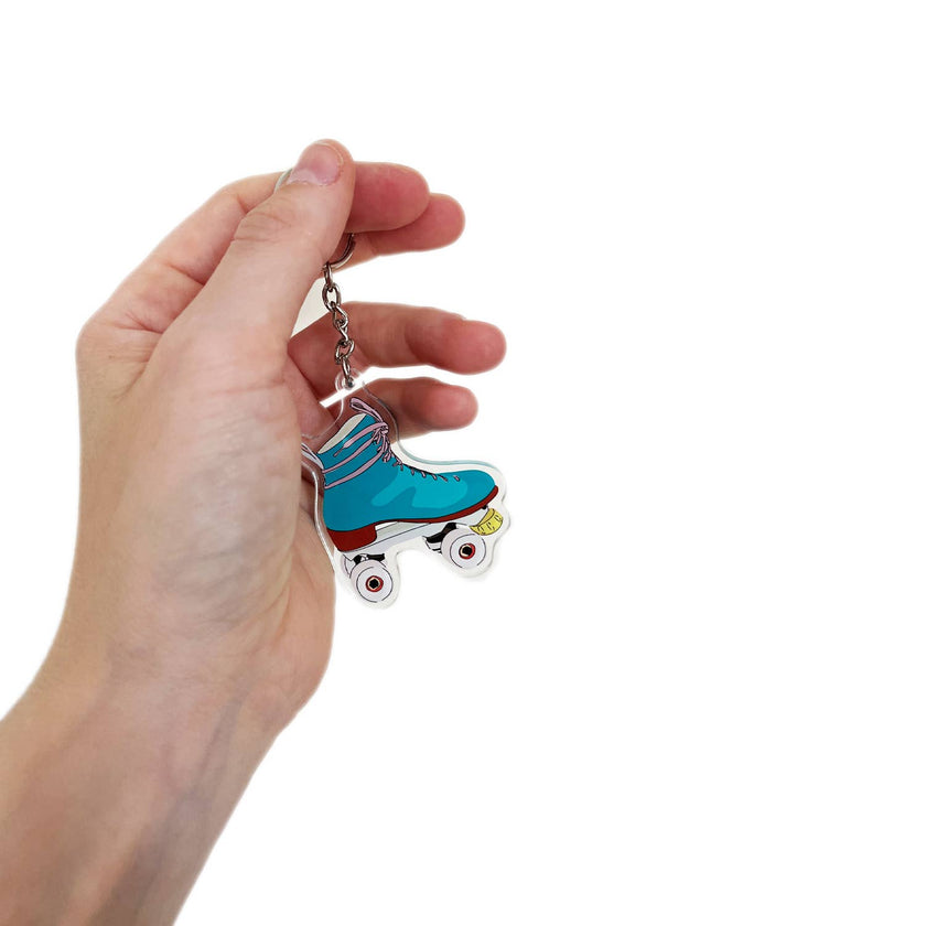 Retro Roller Skate Keychain - Turqoise