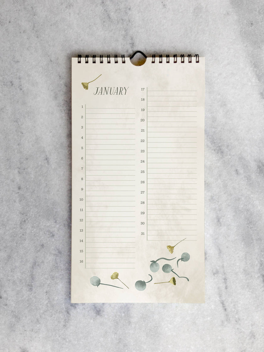 Field Flowers Celebration Calendar
