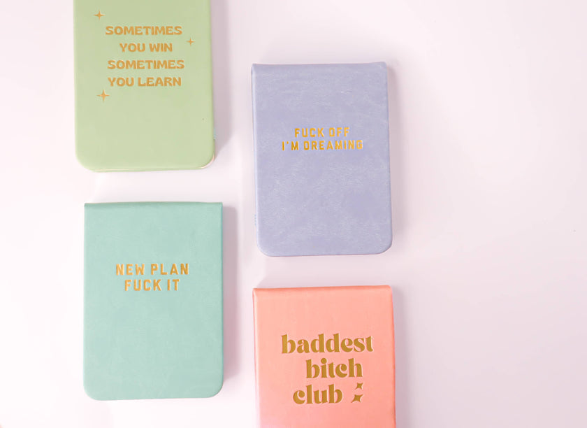 New Plan Fuck It - Leatherette Pocket Journal