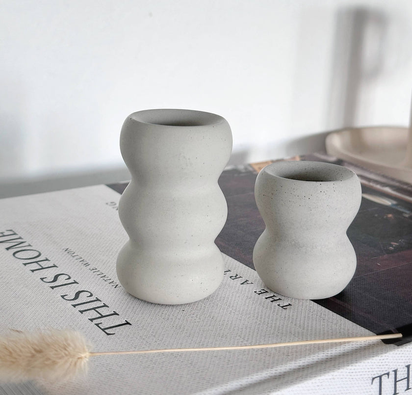 Wavy Candle Holders, Set of two