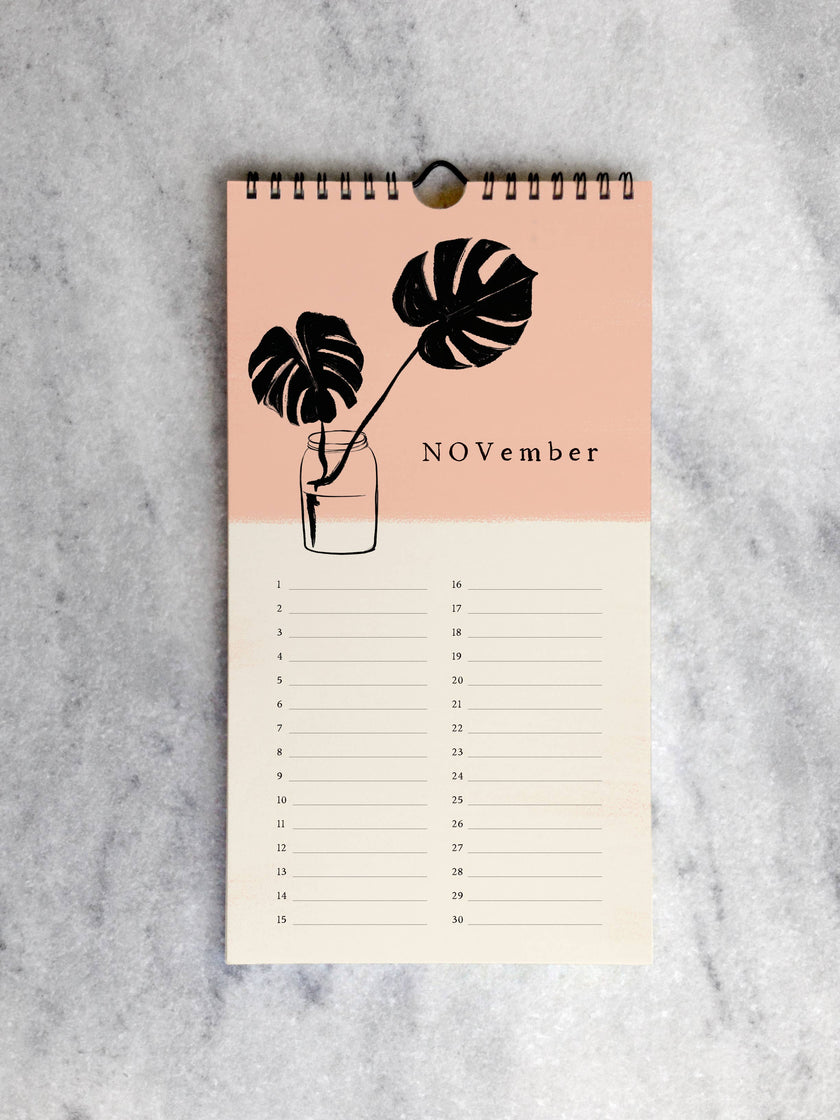 House Plants Celebration Calendar