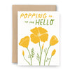 Popping By Poppies Letterpress Card | California Series