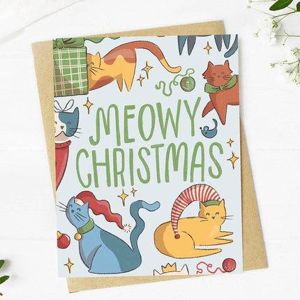 Meowy Christmas Cat Holiday Card