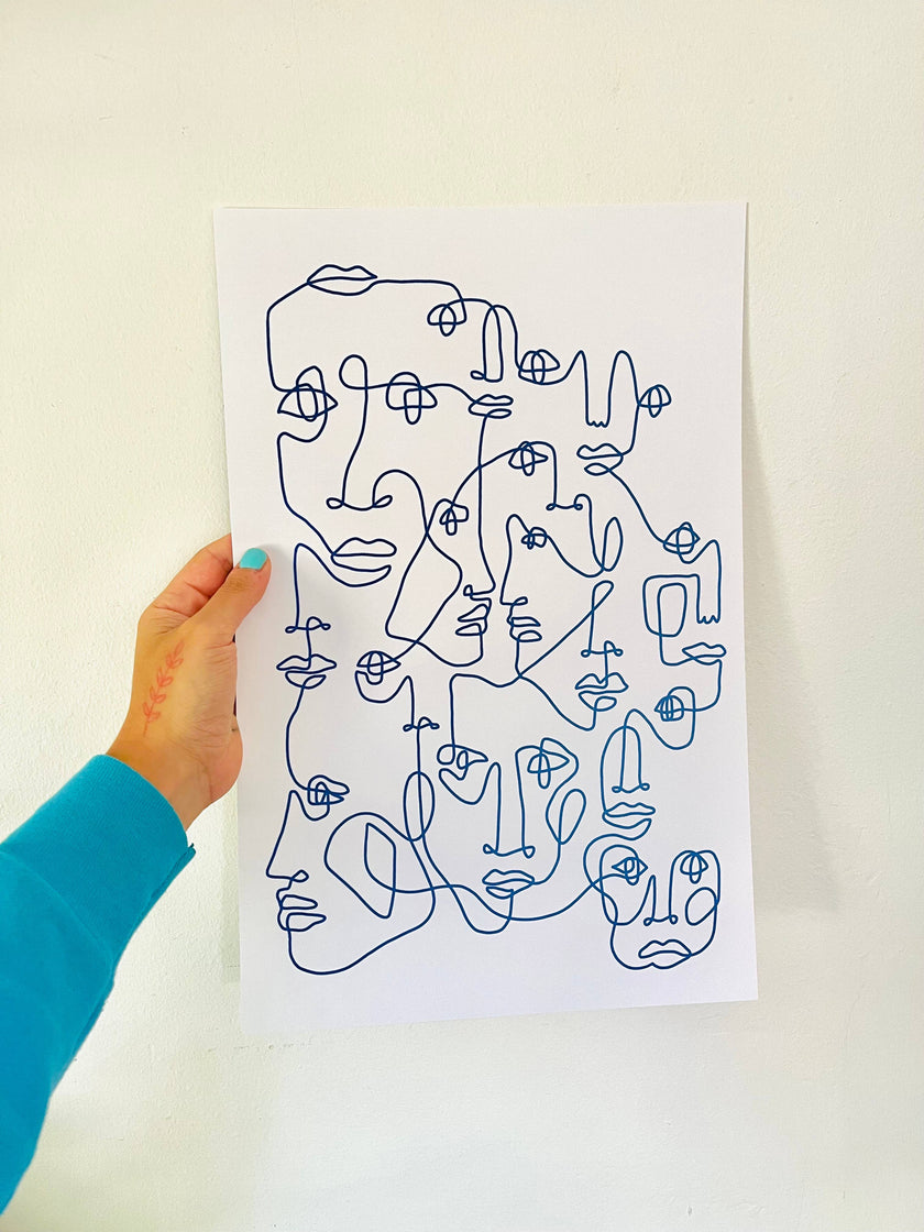 Blue Art Print 11x17