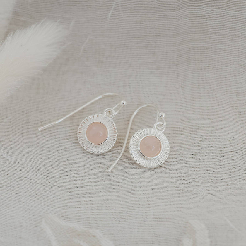 Lila Earrings-Rose Quartz
