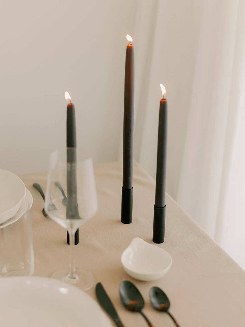 Charcoal Beeswax Dipped Candles 10