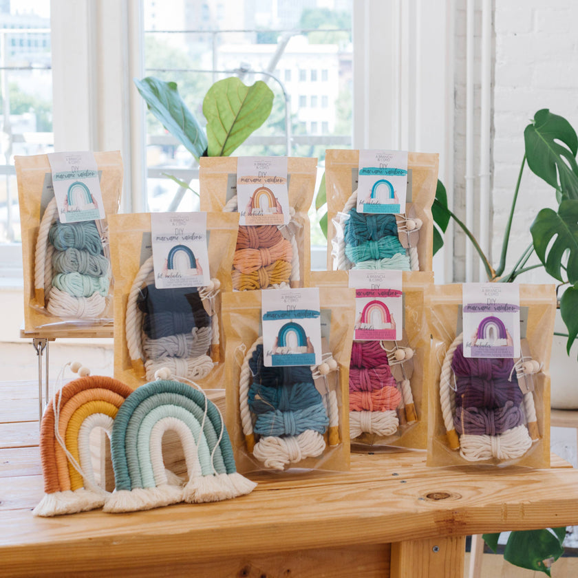 DIY Macrame Rainbow Kit (Various Colors)