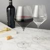 Raye™ Angled Crystal Burgundy Glasses - Set of 2