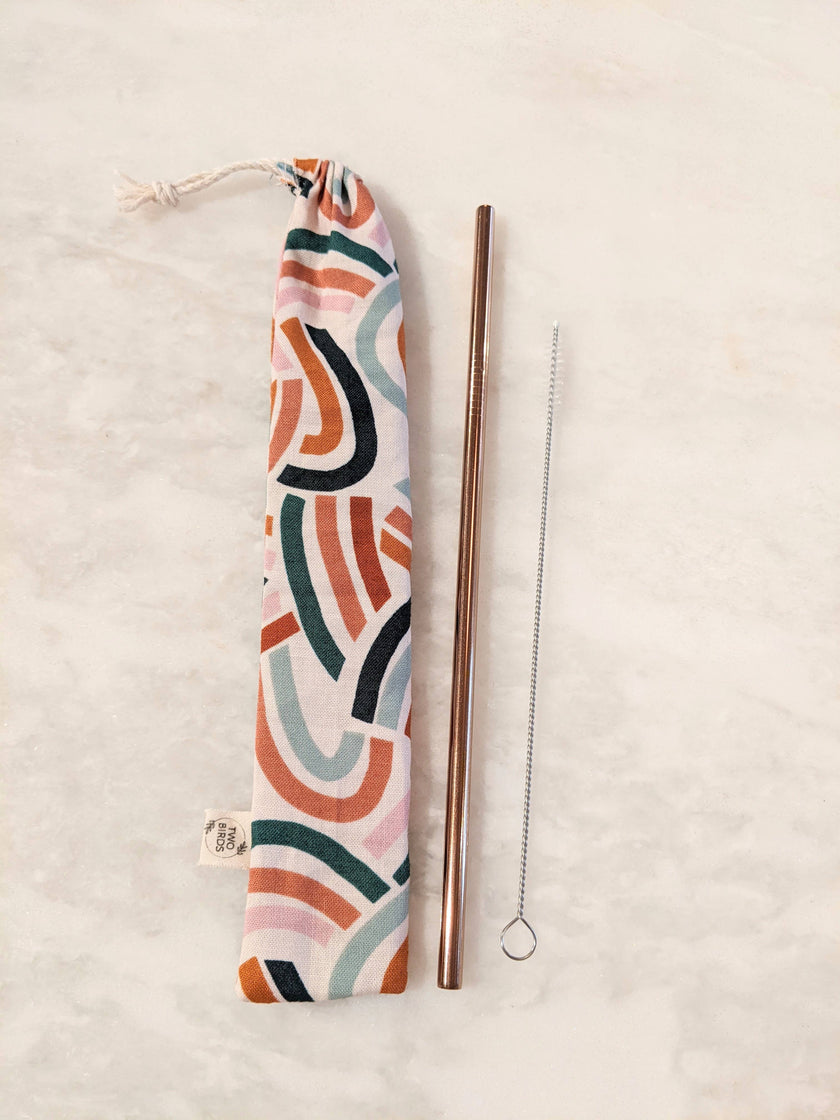 Reusable Straw Kit with Travel Pouch